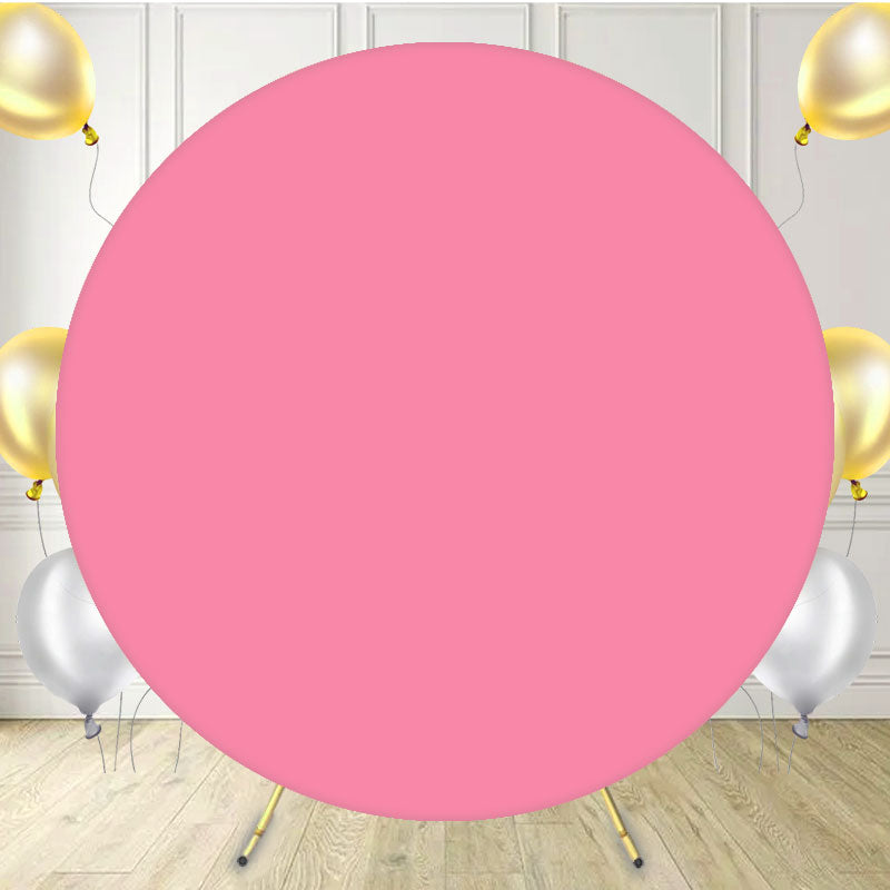 Candy Pink Solid Round Backdrop Cover - Layoris