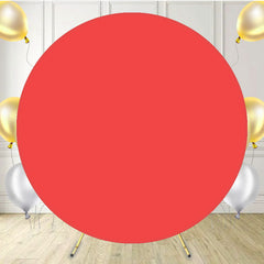 Bright Red Round Backdrop For Display - Layoris
