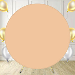 Elegant Sunset Yellow Round Backdrop Cover - Layoris