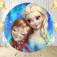 Cartoon Princess Dreamy Round Birthday Backdrop - Layoris