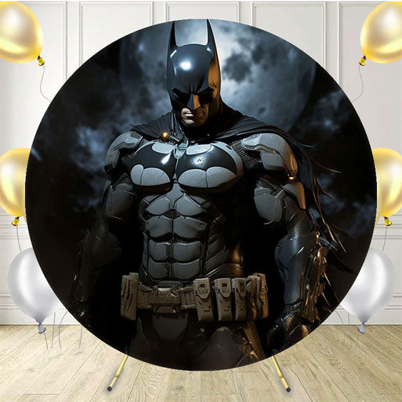 Hero Happy Birthday Round Backdrop For Children - Layoris