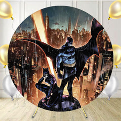 City Hero Happy Birthday Round Backdrop - Layoris