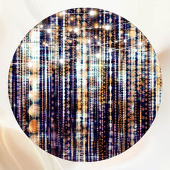 Round Shining Brown Birthday Backdrop - Layoris