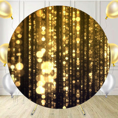 Circle Shining Golden Light Birthday Backdrop - Layoris
