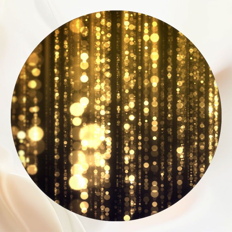 Circle Shining Golden Light Birthday Backdrop - Layoris