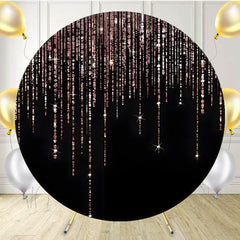 Round Shining Pink Tassel Birthday Backdrop - Layoris