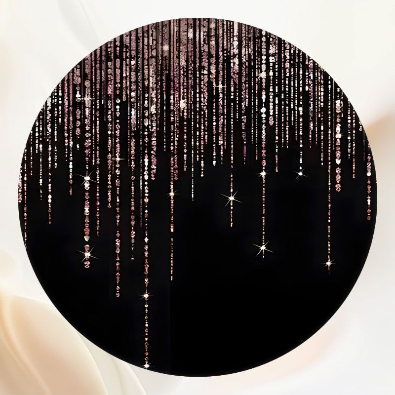 Round Shining Pink Tassel Birthday Backdrop - Layoris