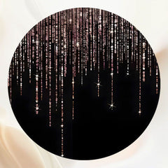 Round Shining Pink Tassel Birthday Backdrop - Layoris