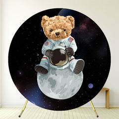 Teddy Bear Space Travel Kids Birthday Backdrop - Layoris