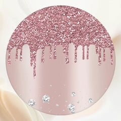 Pink Dazzling Circle Happy Birthday Backdrop - Layoris