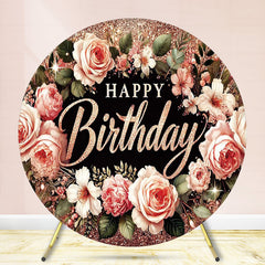(7 Days Delivery) Round Floral Birthday Backdrop