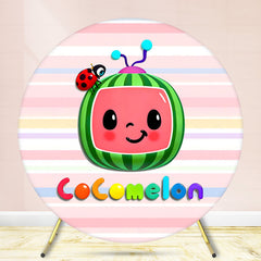 (7 Days Delivery) Round Cartoon Kids Birthday Backdrop