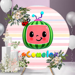 (7 Days Delivery) Round Cartoon Kids Birthday Backdrop