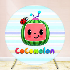 (7 Days Delivery) Round Cartoon Kids Birthday Backdrop