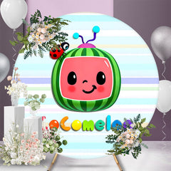 (7 Days Delivery) Round Cartoon Kids Birthday Backdrop