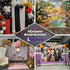 Adjustable 10X6.5Ft Square Backdrop Stand For Events