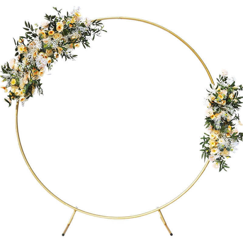 Elegant Gold Circle Backdrop Stand For Party Decor
