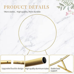 Elegant Gold Circle Backdrop Stand For Party Decor