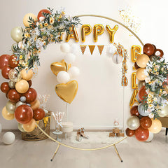 Elegant Gold Circle Backdrop Stand For Party Decor