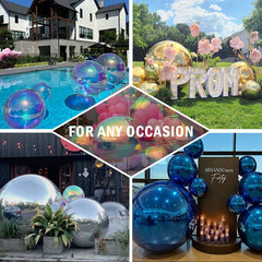 Rainbow Mirror Ball Inflatable Event Decor Balloon
