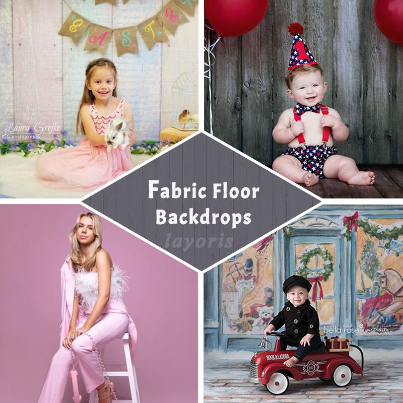Withered Red Leaves Fabric Floor Backdrop - Layoris