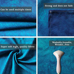 Blue Marble Fabric Floor Backdrop - Layoris