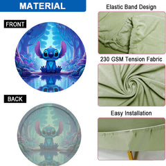 Elegant Sunset Yellow Round Backdrop Cover - Layoris